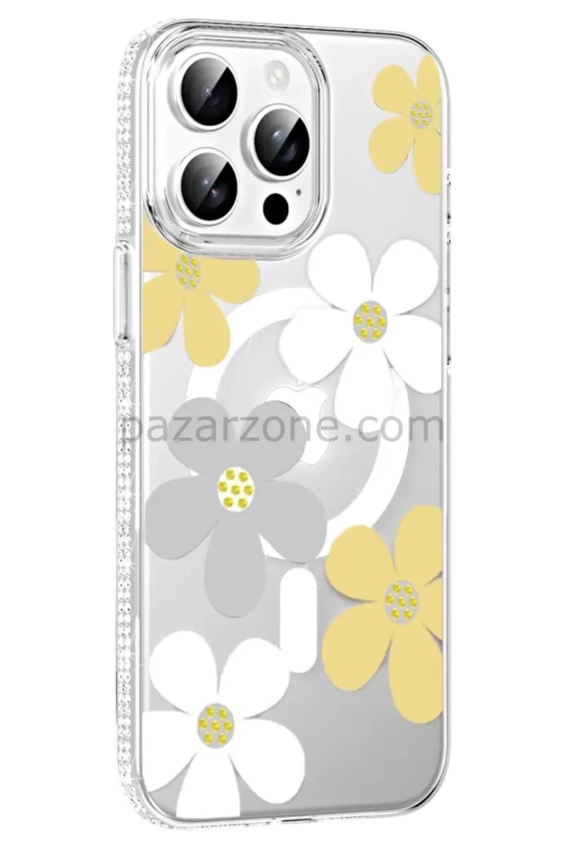 Joko Apple iPhone 14 Pro Max Floral Magsafe Kapak - Sarı