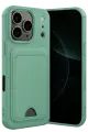 Newface Apple iPhone 17 Pro Max Kelvin Kartvizitli Silikon - Açık Yeşil