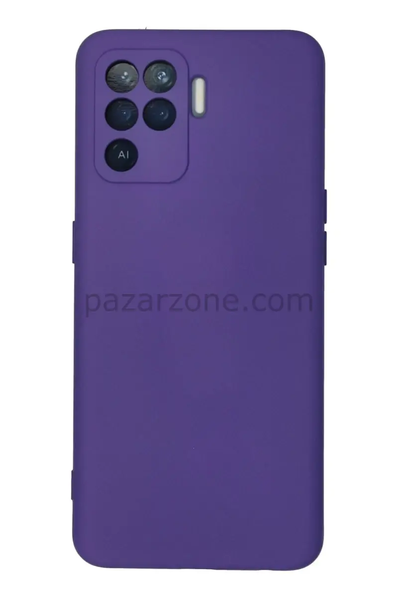 Newface Oppo Reno 5 Lite Kılıf Nano içi Kadife Silikon - Mor