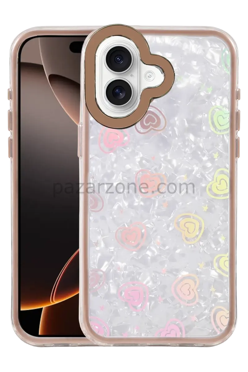 Newface Apple iPhone 16 Lumi Desenli Kapak - Çöl Titanyum