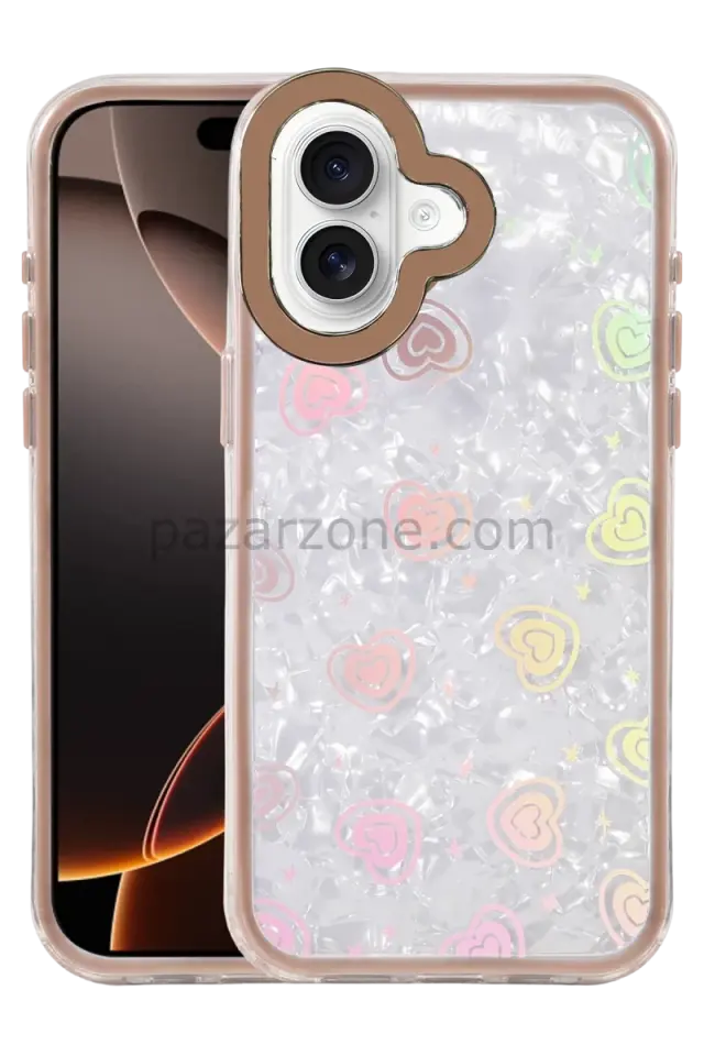 Newface Apple iPhone 16 Lumi Desenli Kapak - Çöl Titanyum