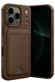 Newface Apple iPhone 17 Pro Max Kelvin Kartvizitli Silikon - Kahverengi