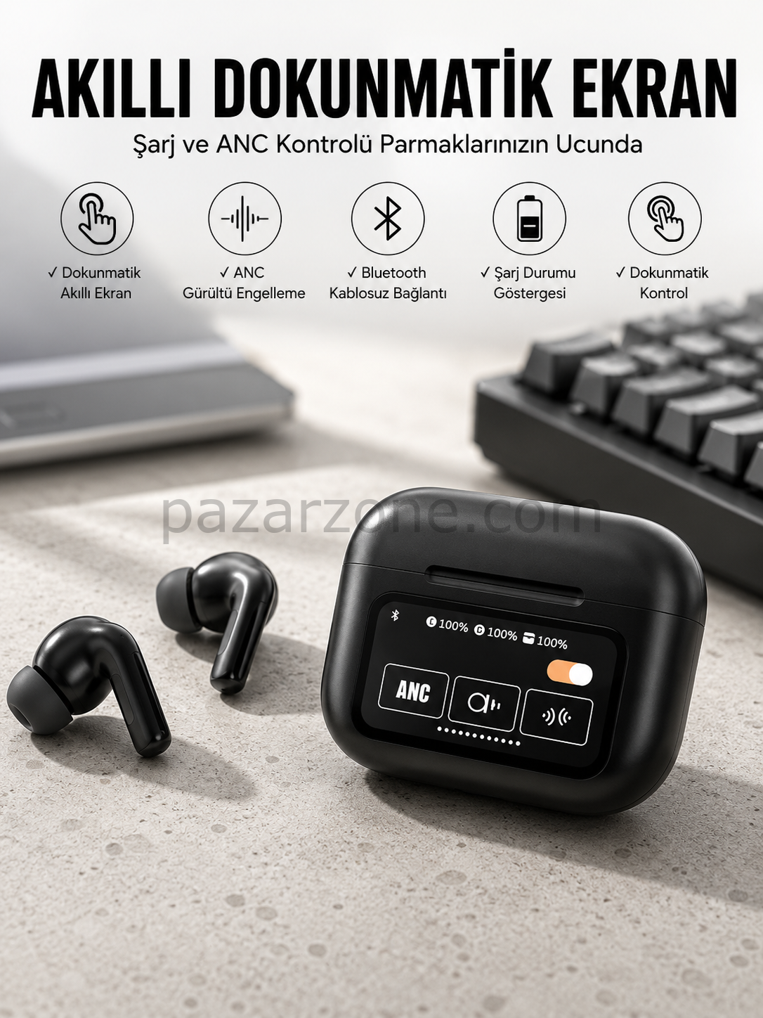 Bluetooth Kulaklık Powerbank Özelliği Yüksek Ses Kaliteli TWS Kulaklık