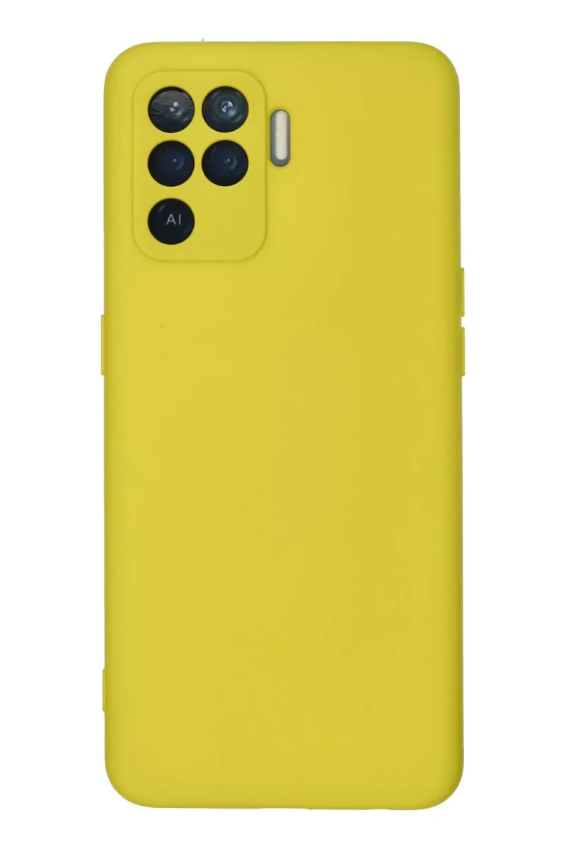 Newface Oppo Reno 5 Lite Kılıf Nano içi Kadife Silikon - Sarı
