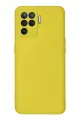 Newface Oppo Reno 5 Lite Kılıf Nano içi Kadife Silikon - Sarı