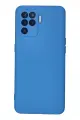 Newface Oppo Reno 5 Lite Kılıf Nano içi Kadife Silikon - Mavi