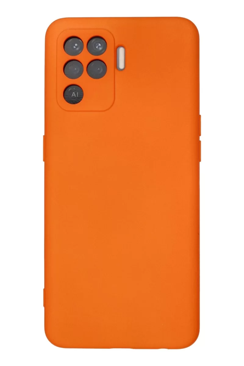Newface Oppo Reno 5 Lite Kılıf Nano içi Kadife Silikon - Turuncu