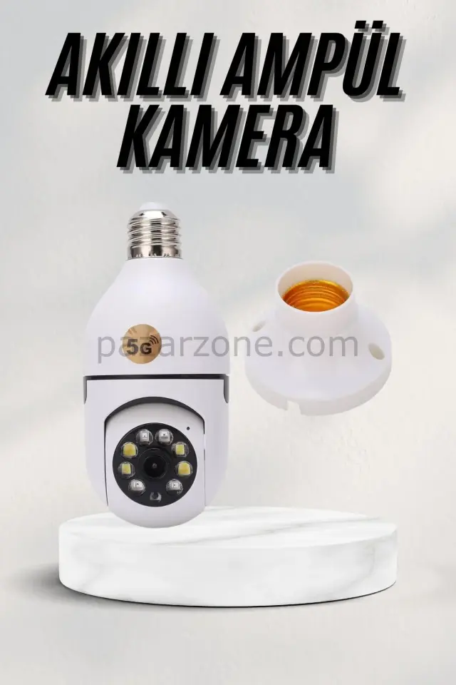 Akıllı Kamera Wifi Kamera Duylu Ampul Görünümlü 360 Derece Dönebilen Ev Kamerası