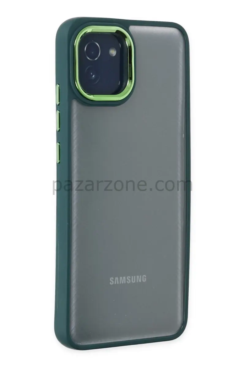 Newface Samsung Galaxy A03 Kılıf Dora Kapak - Haki Yeşil
