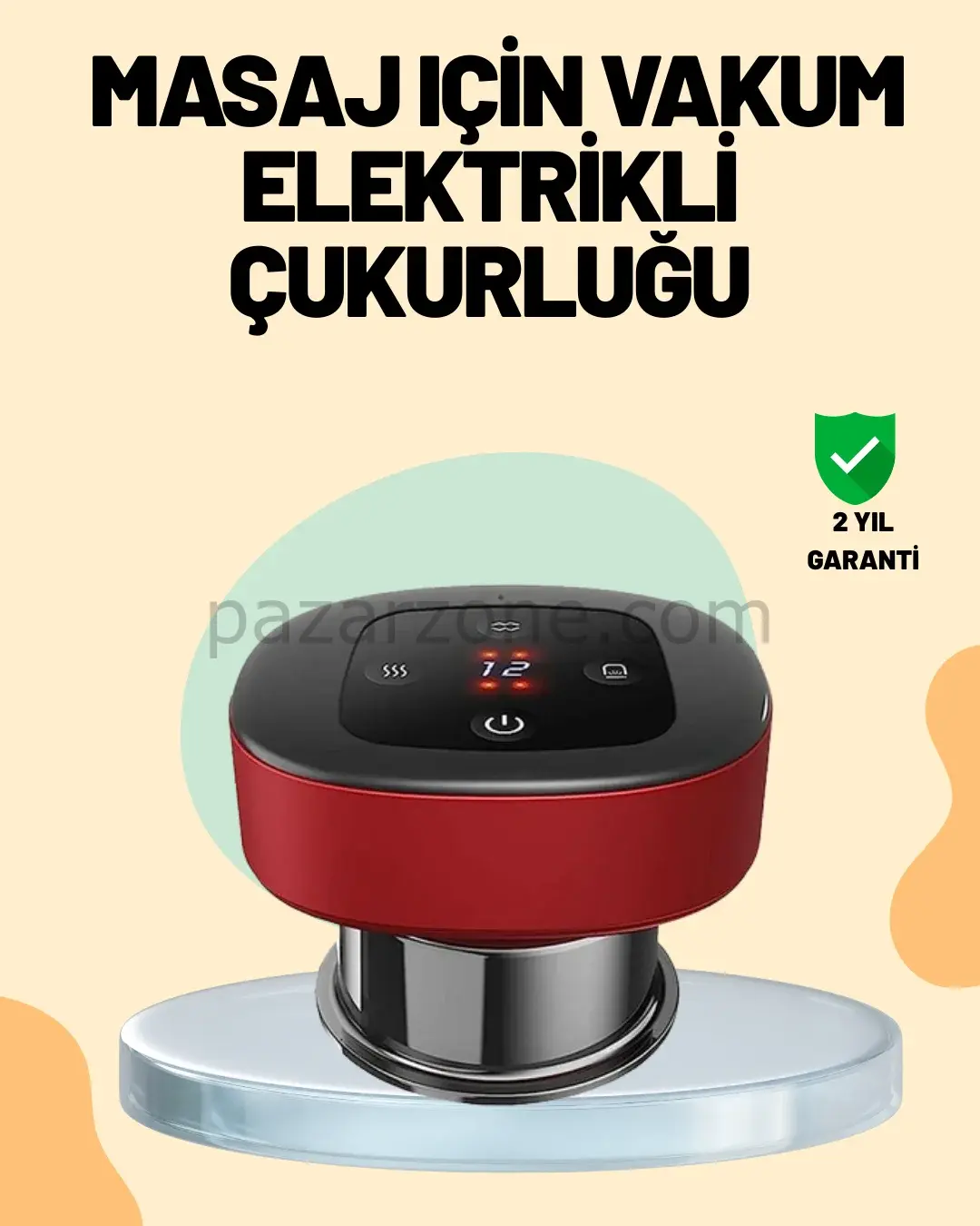 4’ü 1 Arada Elektrikli Çukurluk Masaj Seti Isı Masaj ve Kırmızı Işık