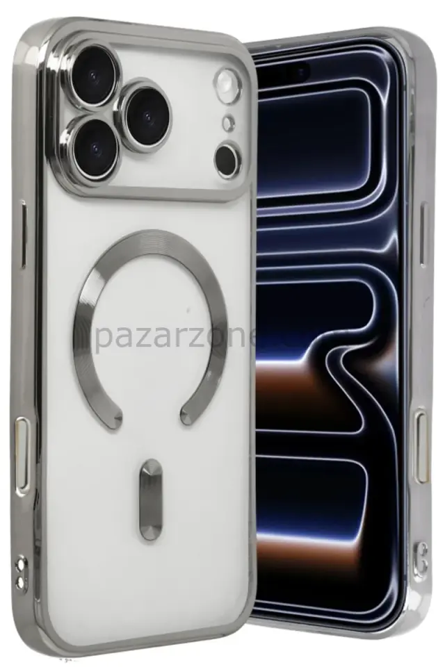 Newface Apple iPhone 17 Pro Max Kross Magneticsafe Kapak - Gümüş
