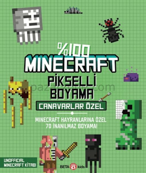 %100 Minecraft Pikselli Boyama - Canavarlar Özel
