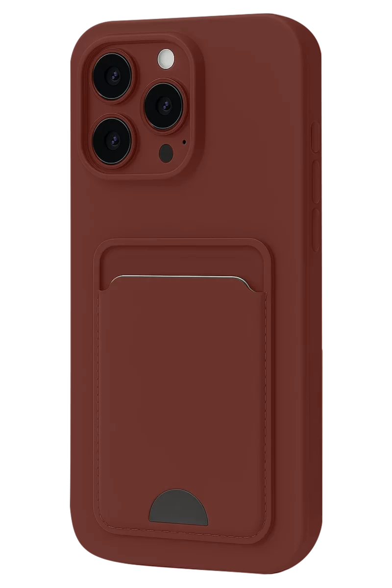 Newface Apple iPhone 16 Plus Kılıf Kelvin Kartvizitli Silikon - Bordo