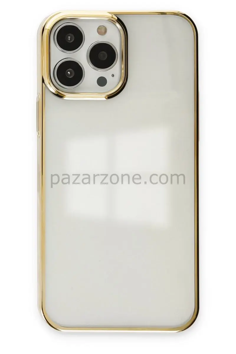 Newface Apple iPhone 13 Pro Max Kılıf Element Silikon - Gold