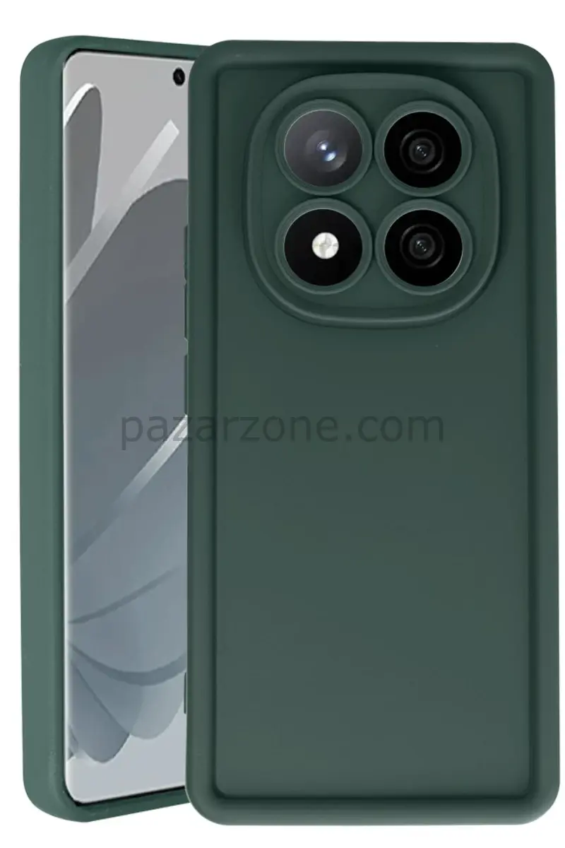 Newface Xiaomi Redmi Note 14 Pro 5G Kılıf Viera Silikon - Koyu Yeşil