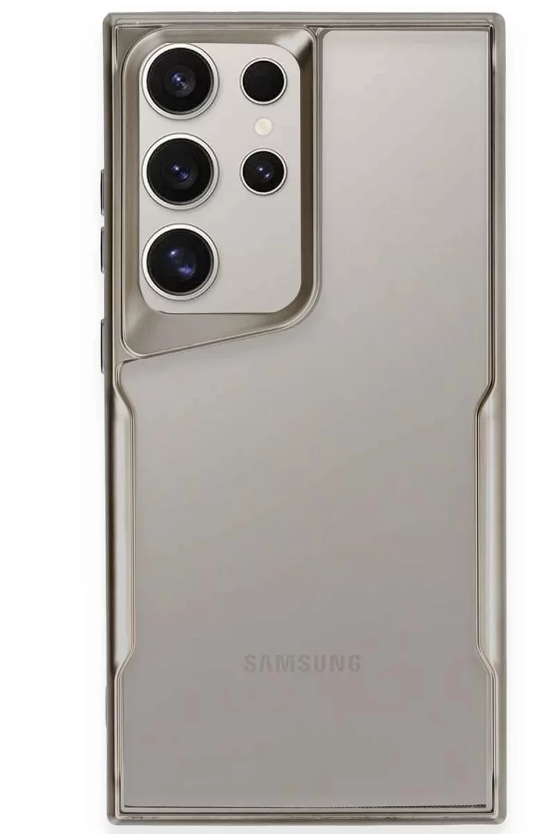 Newface Samsung Galaxy S25 Ultra Kılıf Boyi Silikon Kapak - Titan Gri