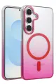 Newface Samsung Galaxy S25 Glossy Magsafe Kapak - Pembe