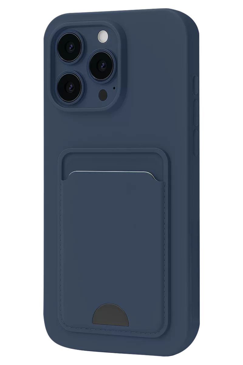 Newface Apple iPhone 16 Plus Kılıf Kelvin Kartvizitli Silikon - Lacivert