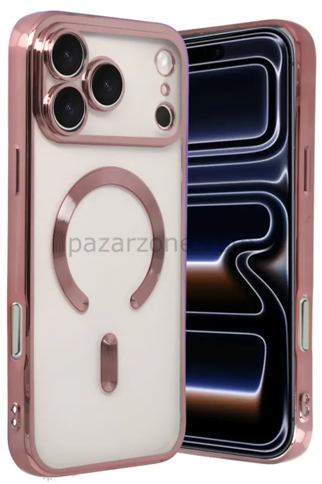 Newface Apple iPhone 17 Pro Max Kross Magneticsafe Kapak - Rose