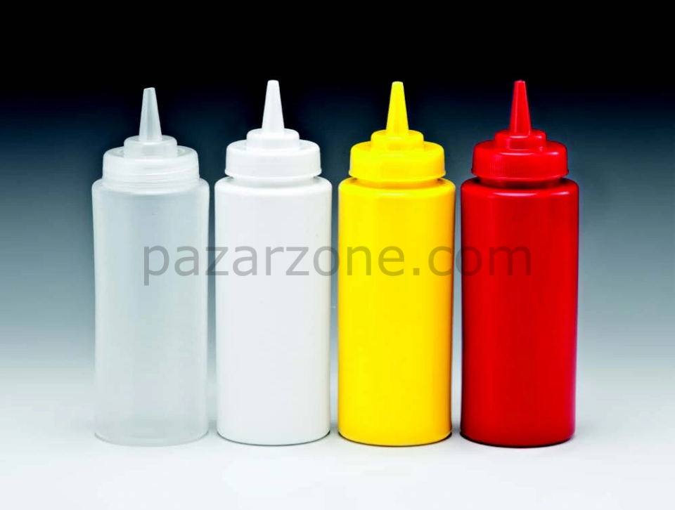 Ketçap Şişesi - 1000ml Dev Boy Kırmızı