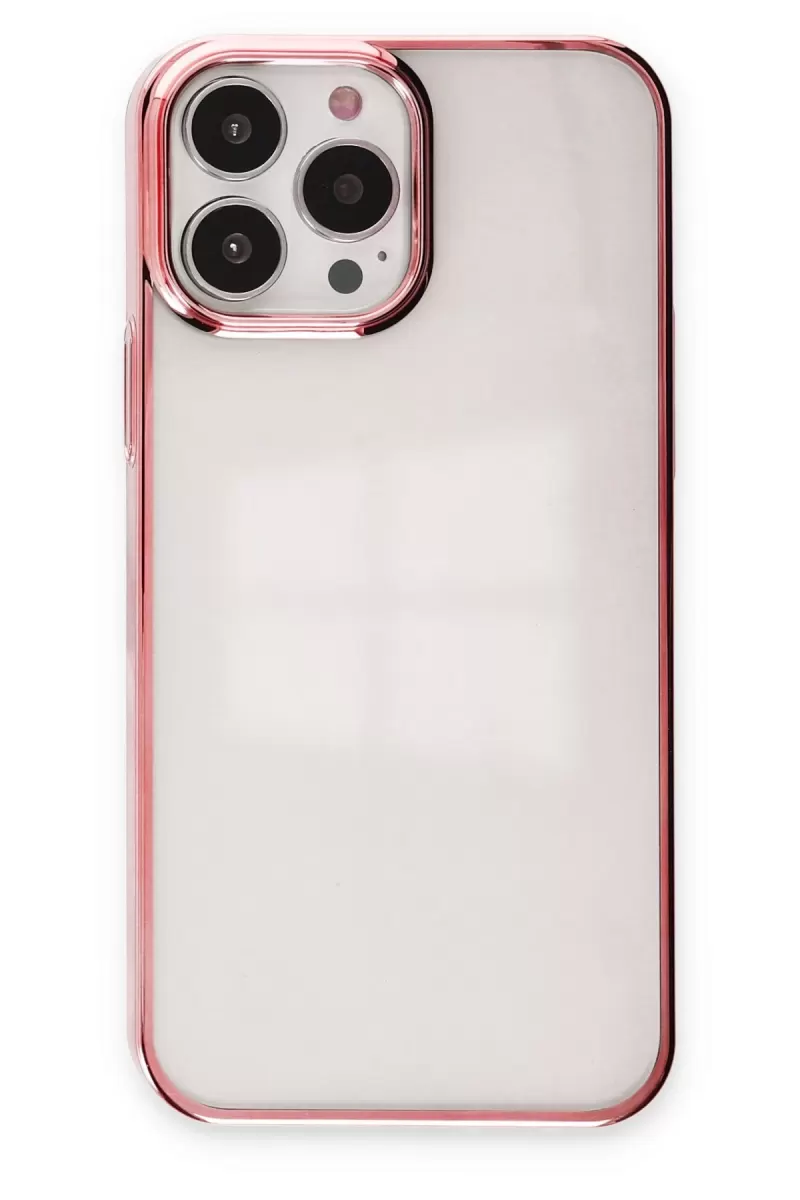 Newface Apple iPhone 13 Pro Max Kılıf Element Silikon - Pembe
