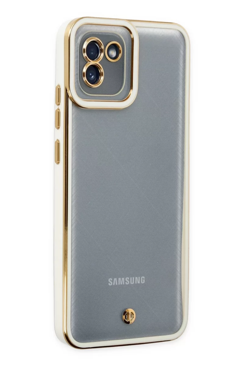 Newface Samsung Galaxy A03 Kılıf Liva Lens Silikon - Beyaz
