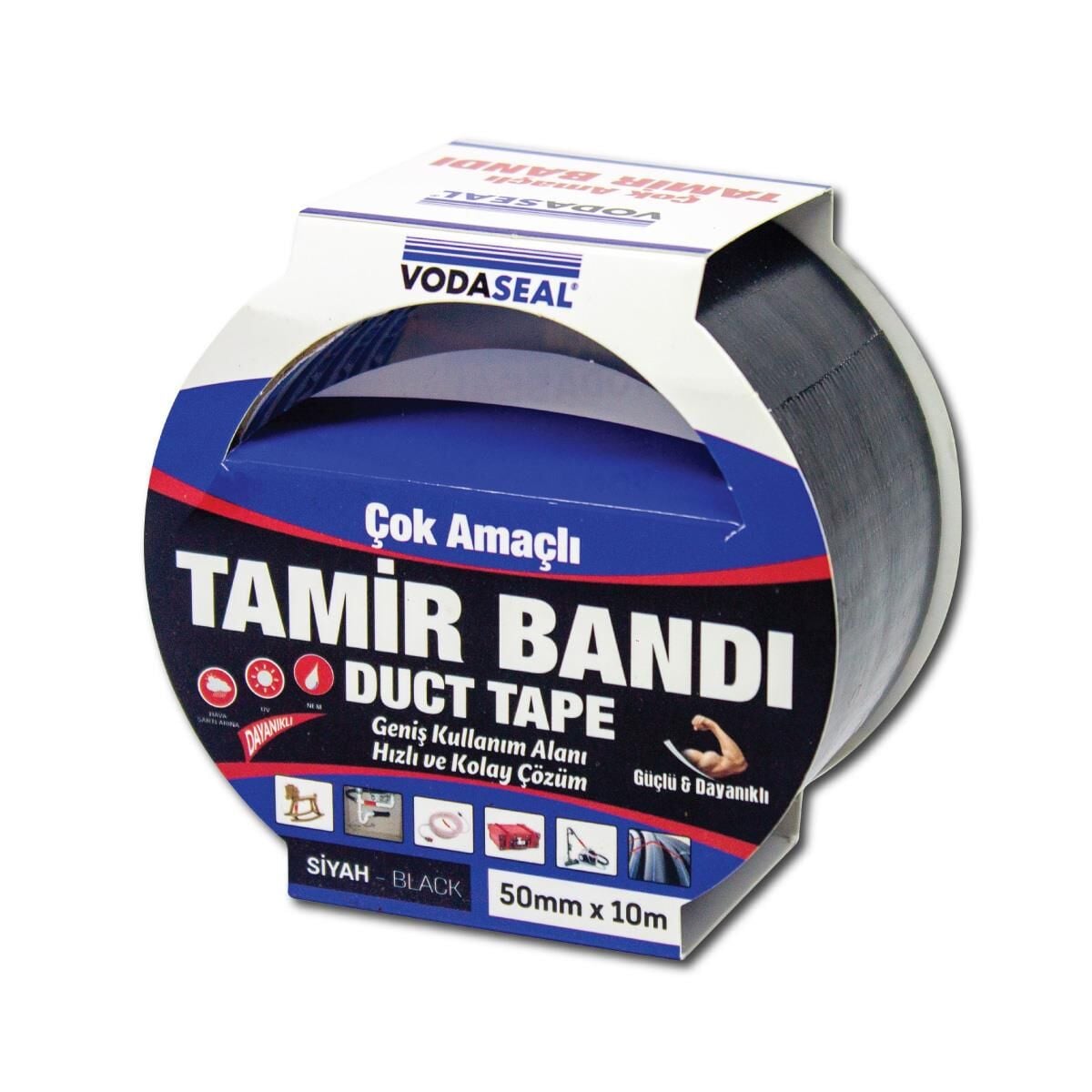 Vodaseal Duct Tape Tamir Bandı 50 mm 10 Metre Siyah