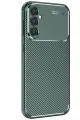 Newface Samsung Galaxy S25 Kılıf Auto Focus Karbon Kapak - Koyu Yeşil