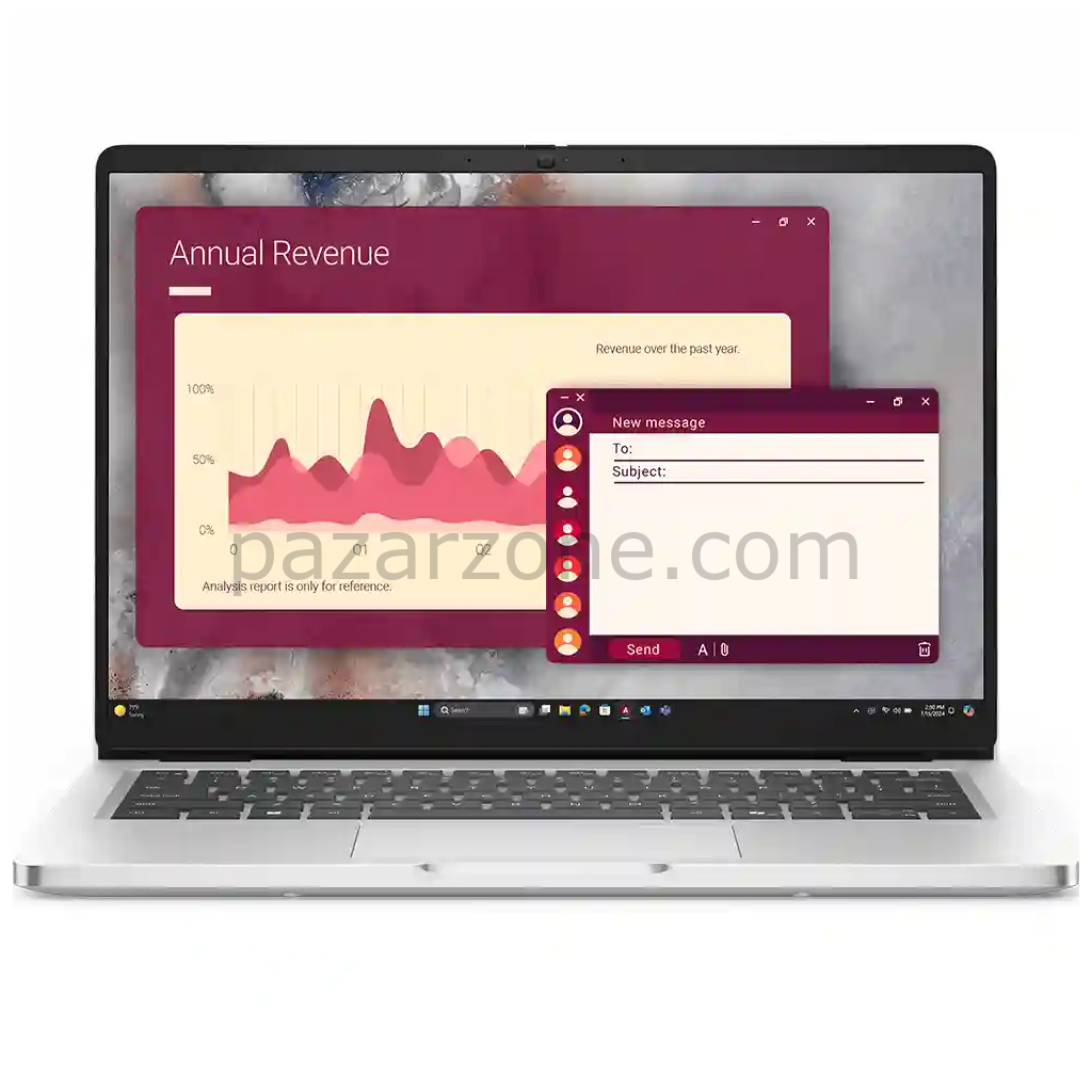 DELL Pro 14 PC14250-BTO108-U Ultra 7-255U, 14" FHD, 32Gb Ram, 512Gb SSD, Paylaşımlı Ekran Kartı, Free Dos Notebook (210292310)