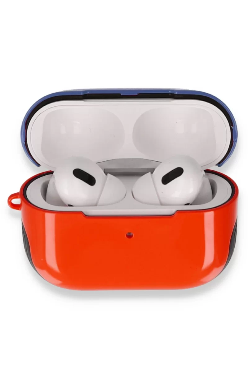 Newface Apple Airpods Pro (1.nesil) 3in1 Kılıf - Kırmızı-Lacivert