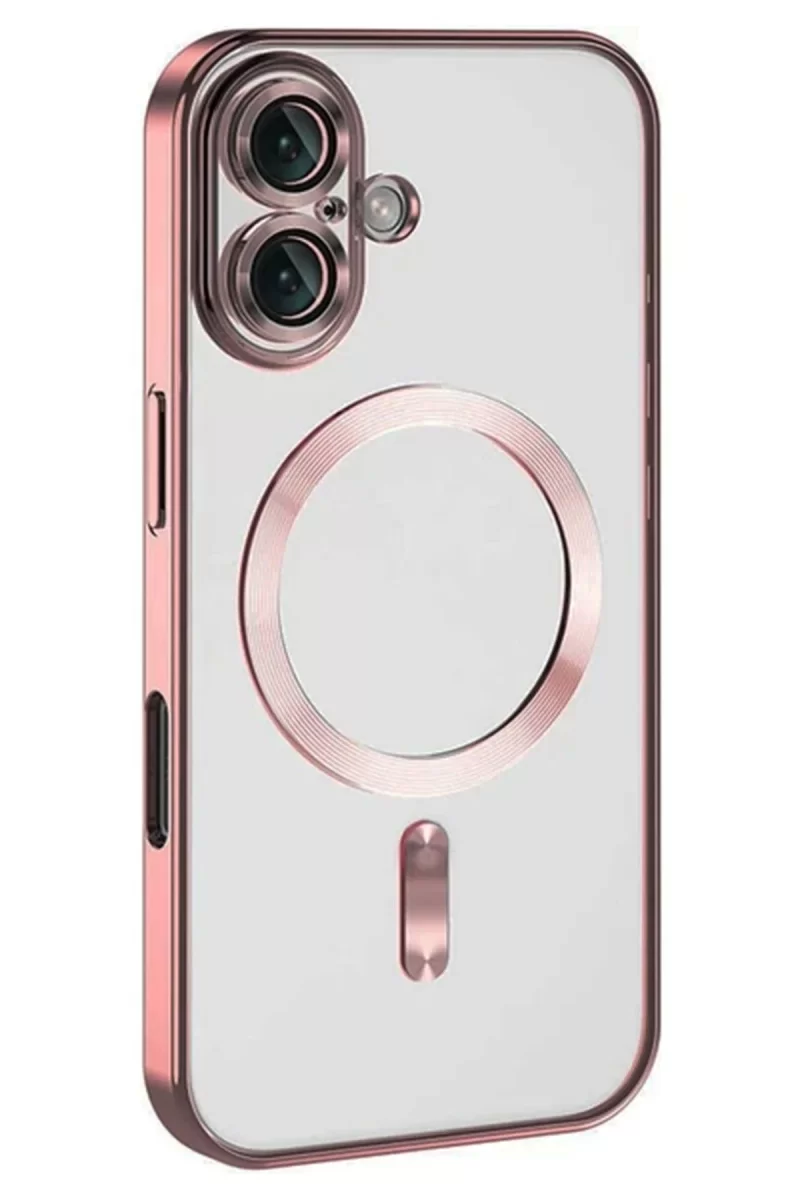 Newface Apple iPhone 16 Plus Kılıf Kross Magneticsafe Kapak - Pembe
