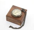 Ahşap Kutulu Pirinç Köstekli Saat Model 10