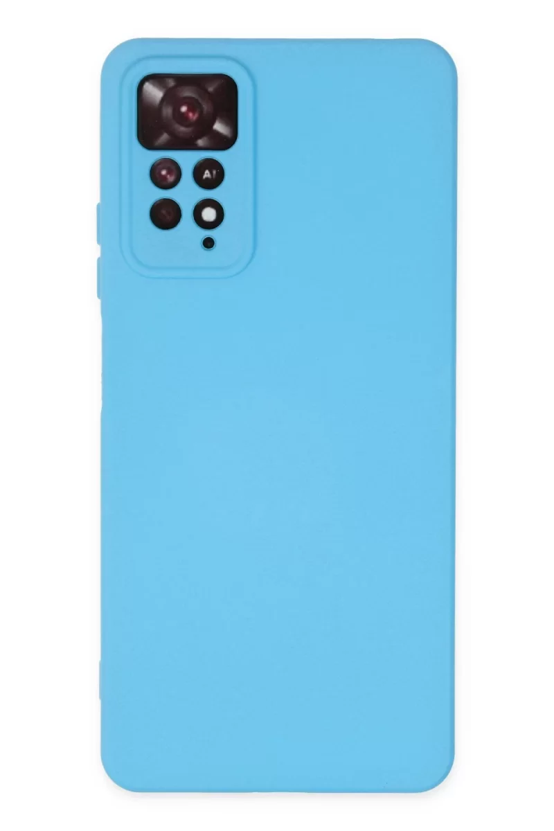 Newface Xiaomi Redmi Note 11 Pro Kılıf Nano içi Kadife Silikon - Mavi