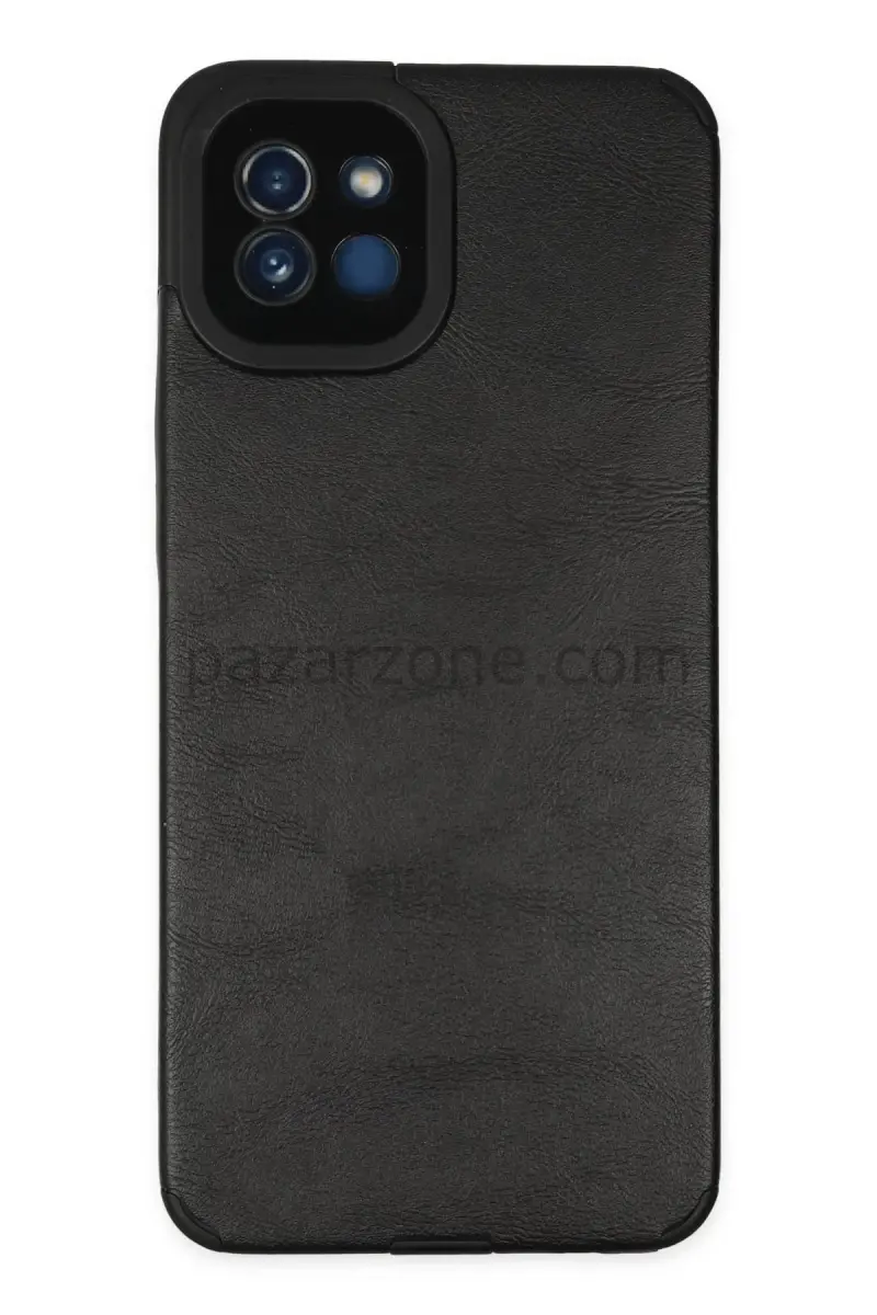 Newface Samsung Galaxy A03 Kılıf Loop Deri Silikon - Siyah