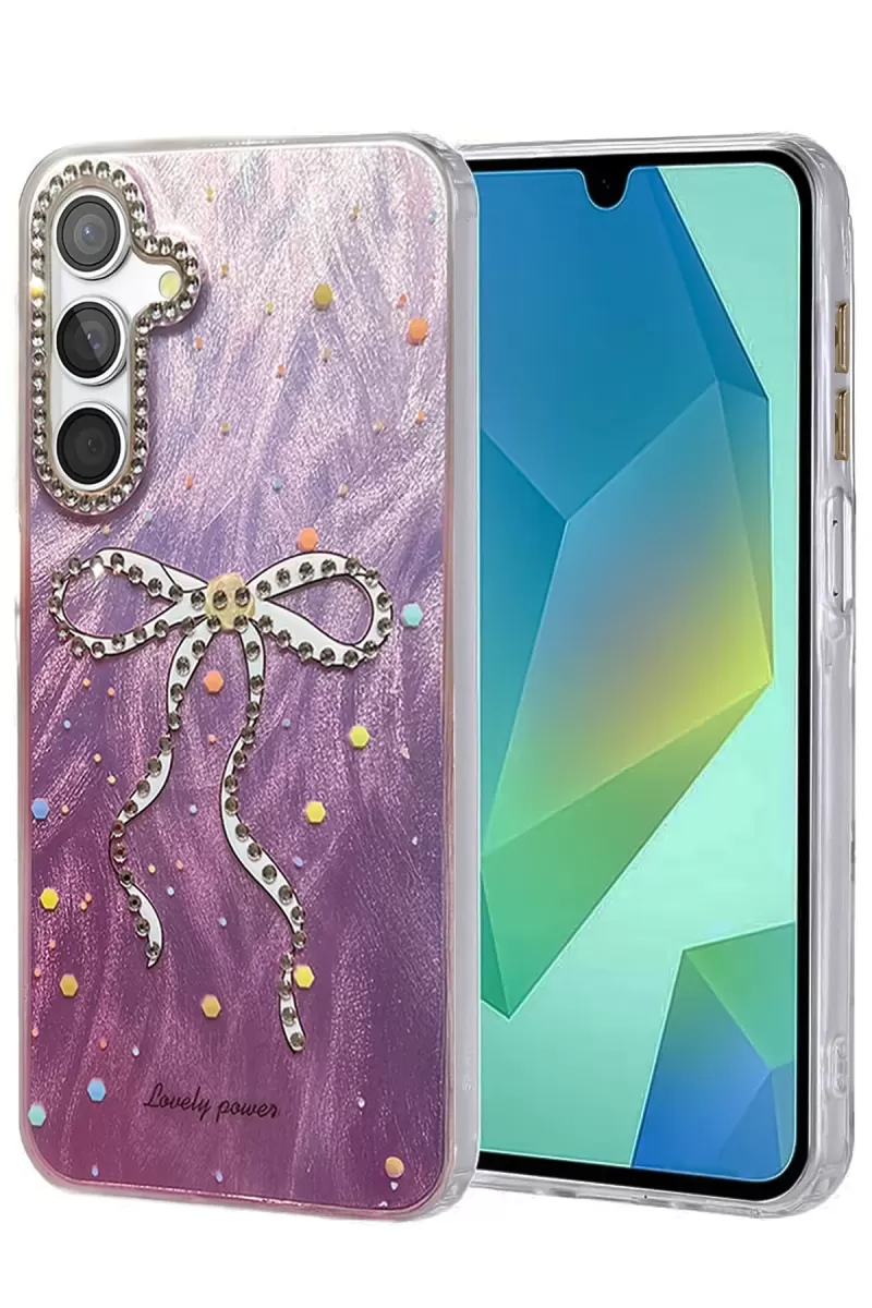 Newface Samsung Galaxy S25 Kılıf Blade Aynalı Desenli Kapak - Desen 1