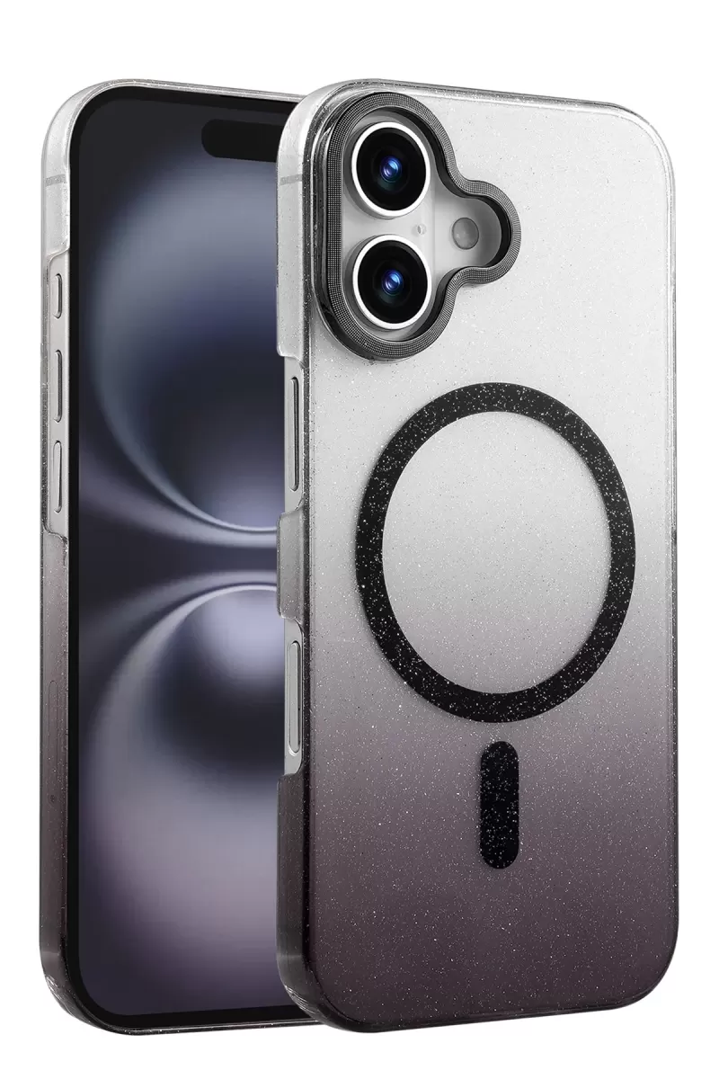 Newface Apple iPhone 16 Plus Glossy Magsafe Kapak - Siyah