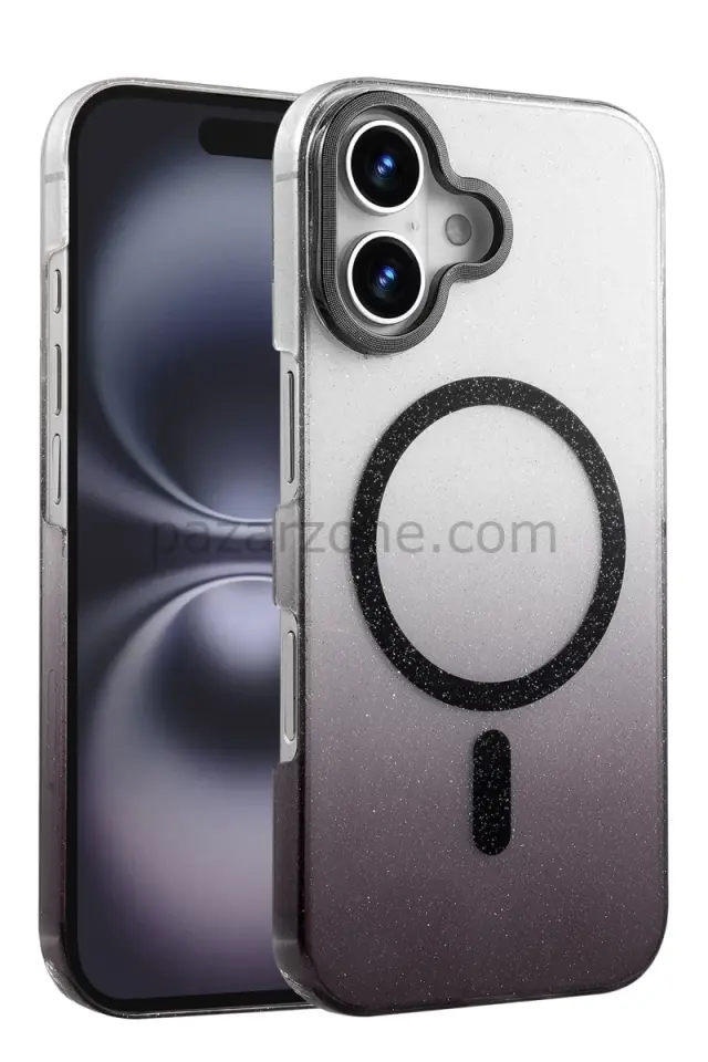 Newface Apple iPhone 16 Plus Glossy Magsafe Kapak - Siyah