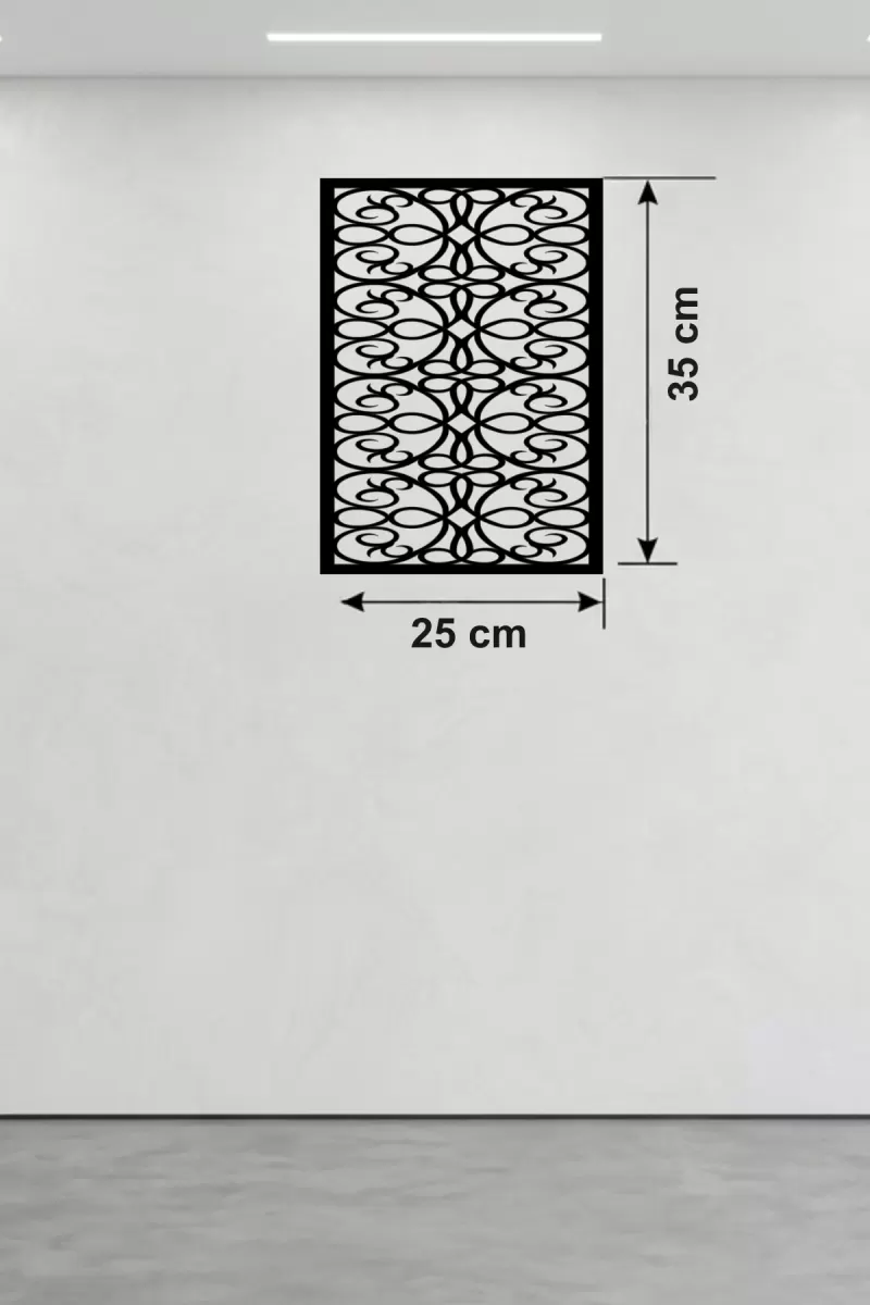 Sarmaşık ve Yaprak Motifli Ahşap Duvar Tablosu - 25x35 cm Lazer Kesim Dekoratif Pano