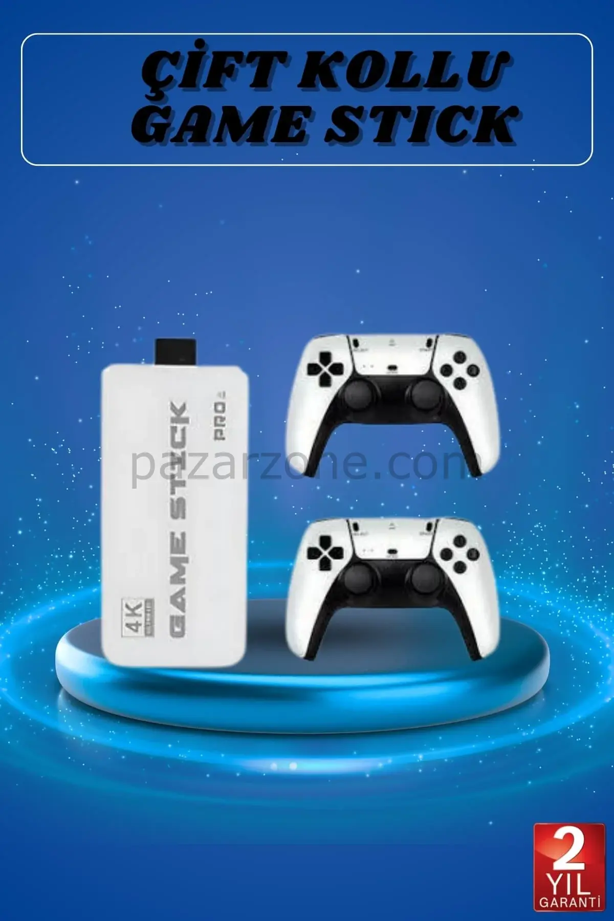 Game Stick 4K Retro Çift Kollu Atari Oyunlari +20000 Oyunlu Konsol Nostalji