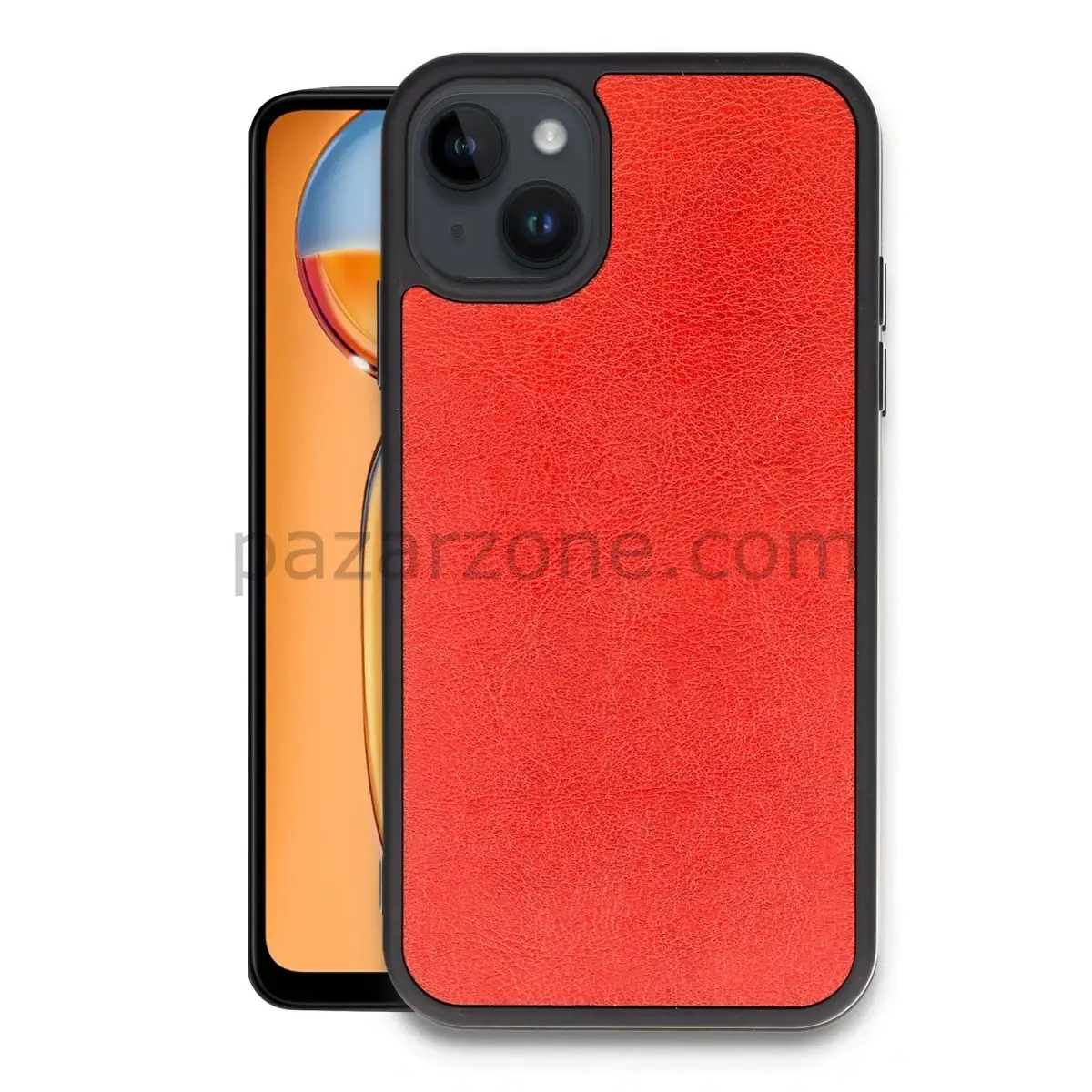 Apple iPhone 14 Kılıf Aras Deri Kapak - Kırmızı