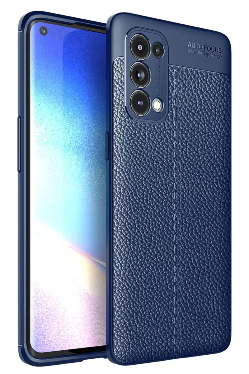 Newface Oppo Reno 5 Pro Kılıf Auto Focus Kapak - Lacivert