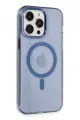 Newface Apple iPhone 14 Pro Max Kılıf Tron Şeffaf Magsafe Kapak - Mavi