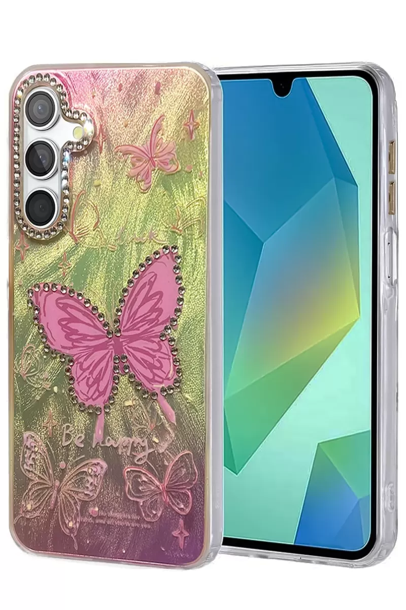 Newface Samsung Galaxy S25 Kılıf Blade Aynalı Desenli Kapak - Desen 5