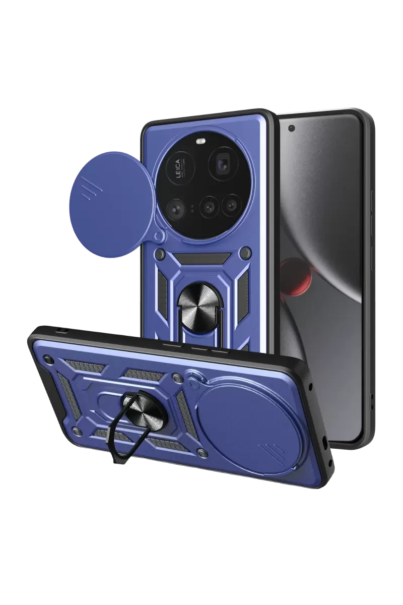 Newface Xiaomi Mi 15 Ultra Kılıf Pars Lens Yüzüklü Silikon - Lacivert