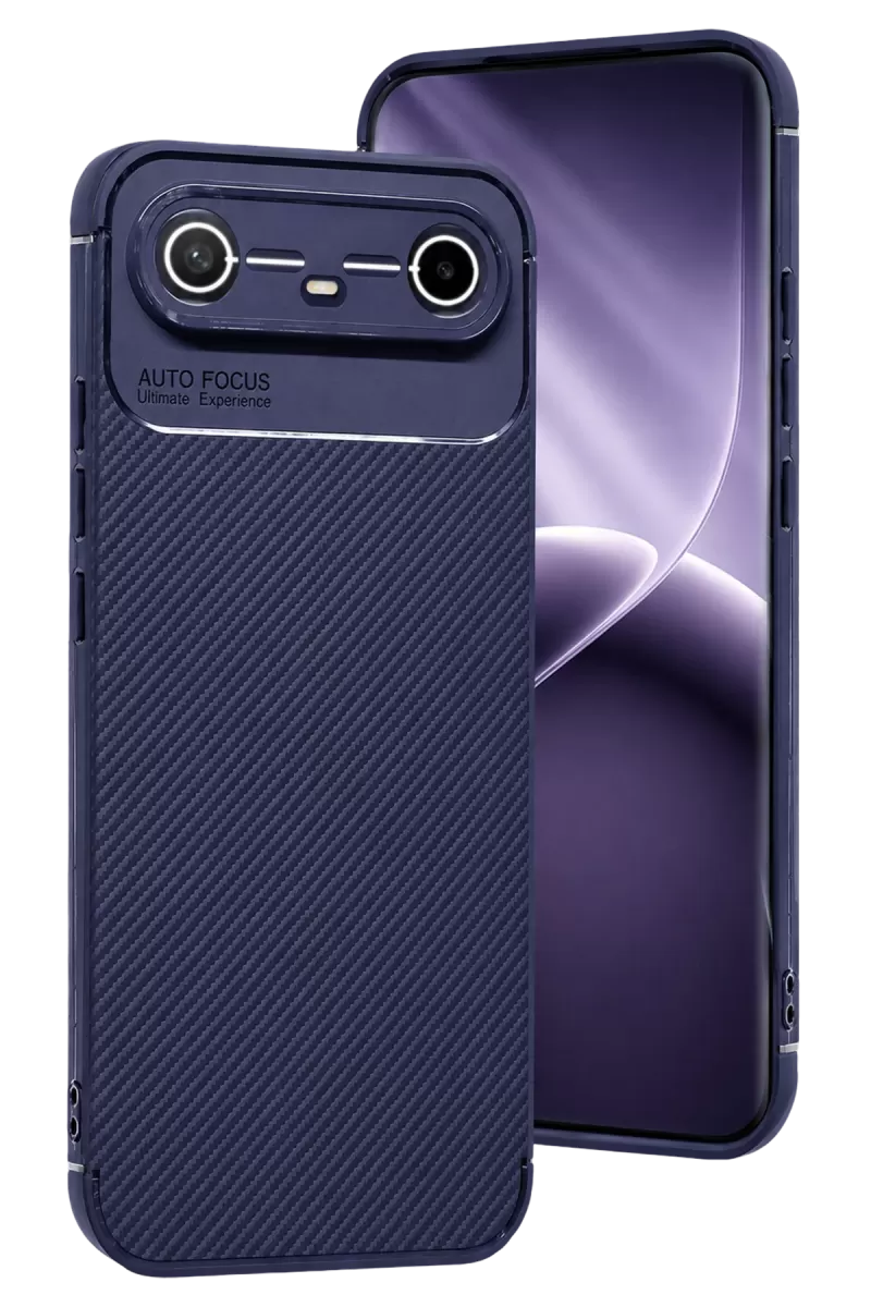 Newface Tecno Spark Slim 5G Auto Focus Karbon Kapak - Lacivert