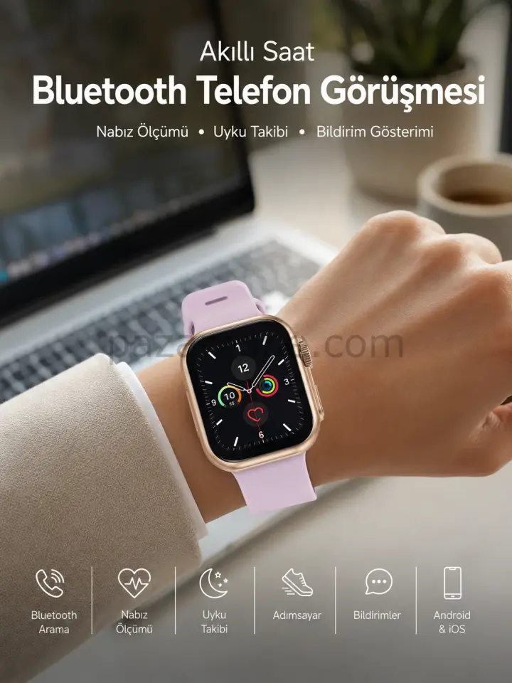 Bluetooth Görüşmeli Akıllı Saat, Sağlık Takibi ve Akıllı Bildirim Özellikleriyle Günlük Hayatınızı Kolaylaştırır