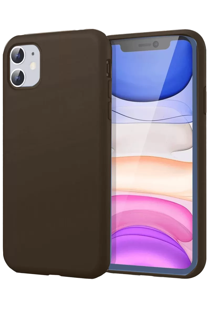Newface Apple iPhone 11 Kılıf First Silikon - Kahverengi