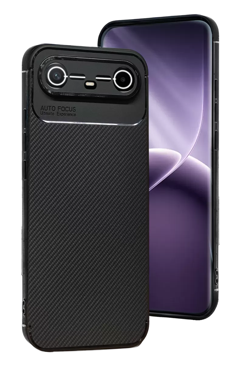Newface Tecno Spark Slim 5G Auto Focus Karbon Kapak - Siyah