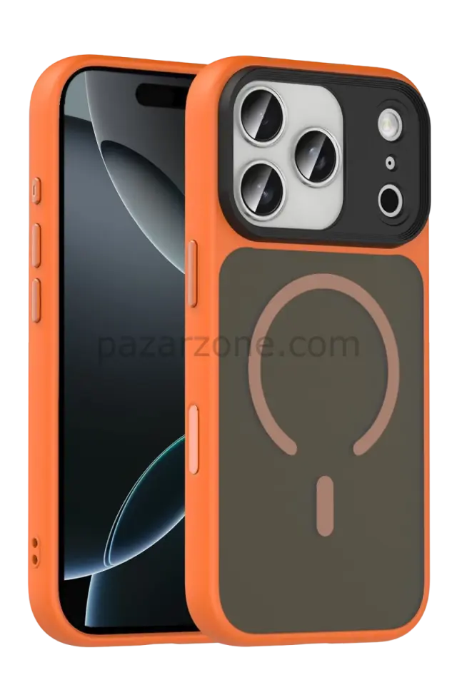 Joko Apple iPhone 17 Pro Max Megane Magsafe Kapak - Turuncu
