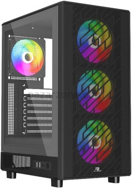 POWERBOOST PB-A700B 750W 80 + BRONZE MESH ÖN PANEL 4XRAINBOW FAN+USB3.0 GAMING ATX KASA SIYAH